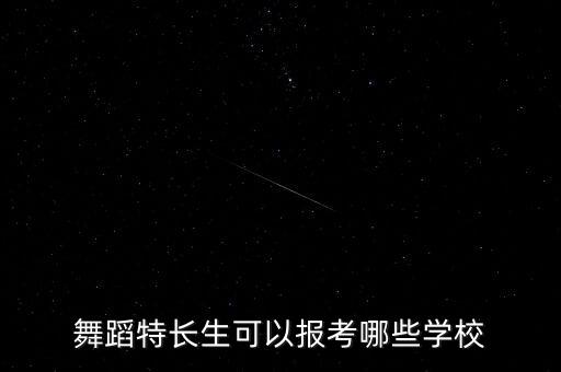 舞蹈特长生可以报考哪些学校