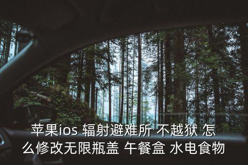 苹果ios 辐射避难所 不越狱 怎么修改无限瓶盖 午餐盒 水电食物