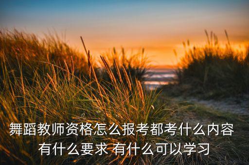 舞蹈教师资格考试内容，考拉丁舞教师证要考些什么