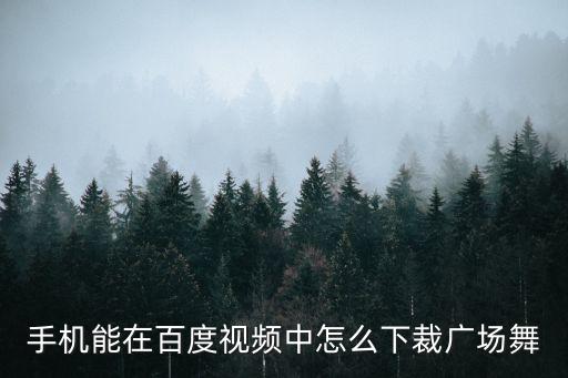 手机能在百度视频中怎么下裁广场舞