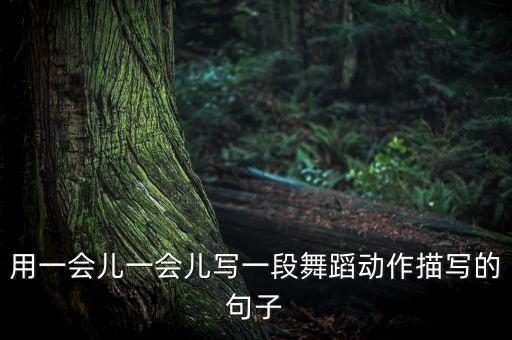 用一会儿一会儿写一段舞蹈动作描写的句子