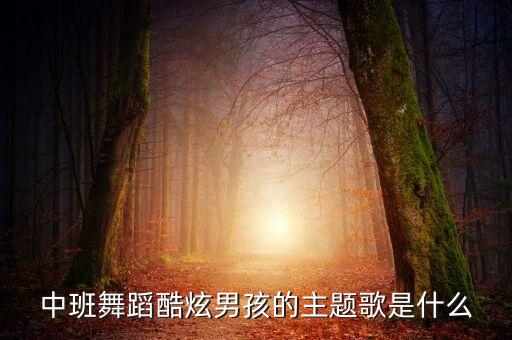 中班舞蹈酷炫男孩的主题歌是什么