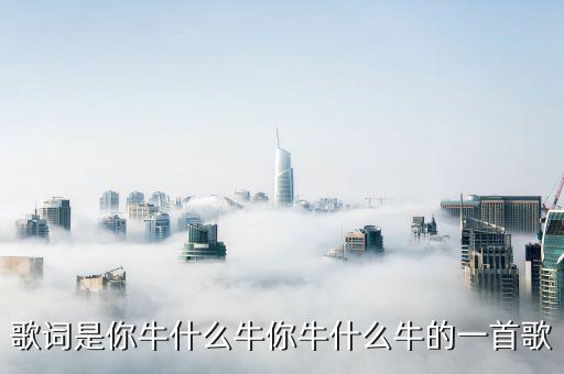 歌词是你牛什么牛你牛什么牛的一首歌