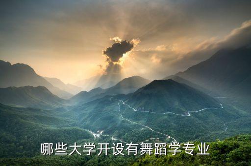 舞蹈哪些专业学校，舞蹈特长可以考什么大学