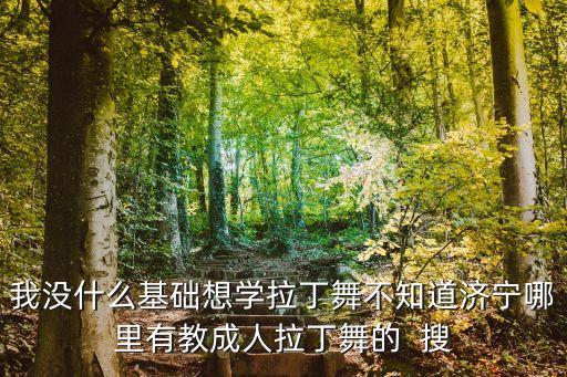 我没什么基础想学拉丁舞不知道济宁哪里有教成人拉丁舞的  搜