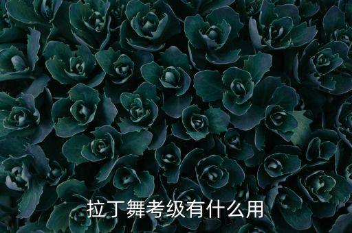 拉丁舞考级有什么用