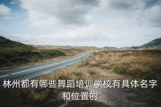 林州都有哪些舞蹈培训学校有具体名字和位置的