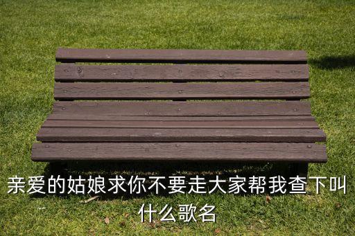 亲爱的姑娘求你不要走大家帮我查下叫什么歌名
