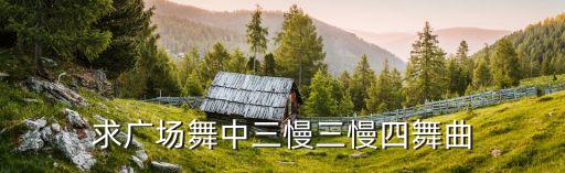 慢3慢4的舞曲有什么，求广场舞中三慢三慢四舞曲
