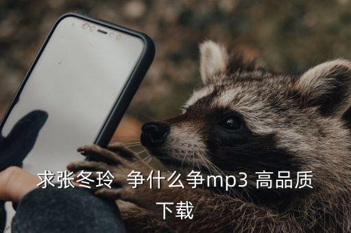 争什么争歌手，求张冬玲  争什么争mp3 高品质下载
