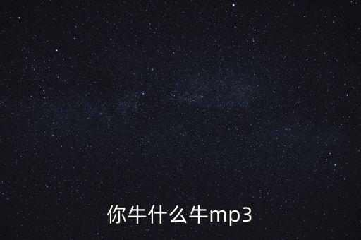 你牛什么牛mp3