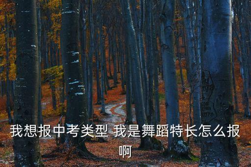 我想报中考类型 我是舞蹈特长怎么报啊