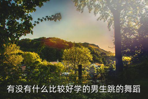 男人跳的简单舞，求一个简单的男生独舞