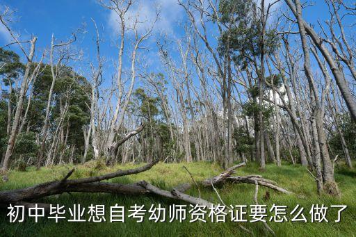 初中毕业想自考幼师资格证要怎么做了