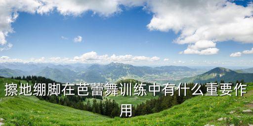舞蹈擦地主要训练什么名字，形体芭蕾把上擦地练习