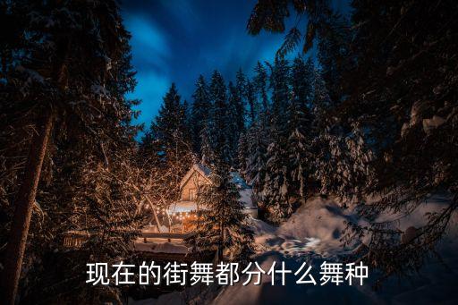 现在的街舞都分什么舞种