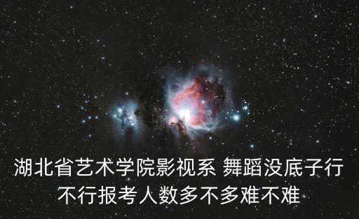 湖北省艺术学院影视系 舞蹈没底子行不行报考人数多不多难不难