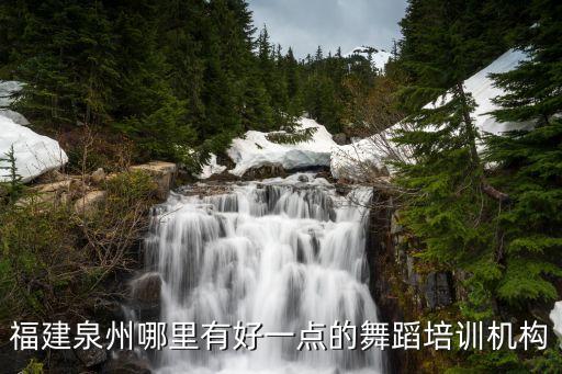 福建泉州哪里有好一点的舞蹈培训机构