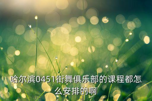 少儿街舞怎么上课，哈尔滨0451街舞俱乐部的课程都怎么安排的啊