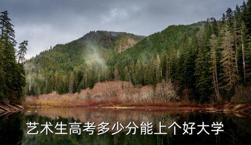 艺术生高考多少分能上个好大学