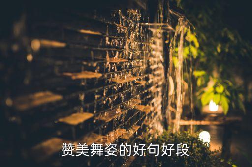 赞美舞姿的好句好段