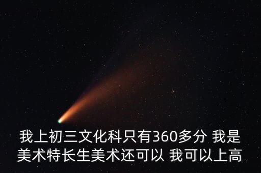 我上初三文化科只有360多分 我是美术特长生美术还可以 我可以上高