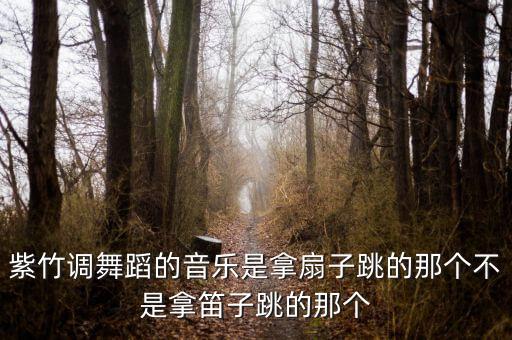 紫竹调舞蹈的音乐是拿扇子跳的那个不是拿笛子跳的那个