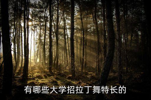 有哪些大学招拉丁舞特长的