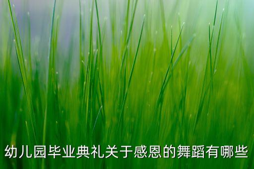 幼儿园毕业典礼关于感恩的舞蹈有哪些