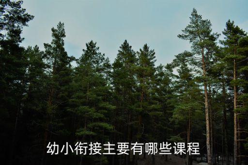 幼小衔接主要有哪些课程