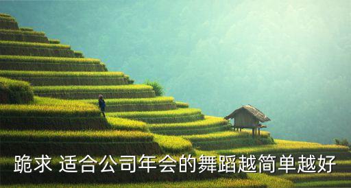 跪求 适合公司年会的舞蹈越简单越好
