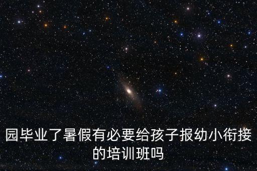 园毕业了暑假有必要给孩子报幼小衔接的培训班吗