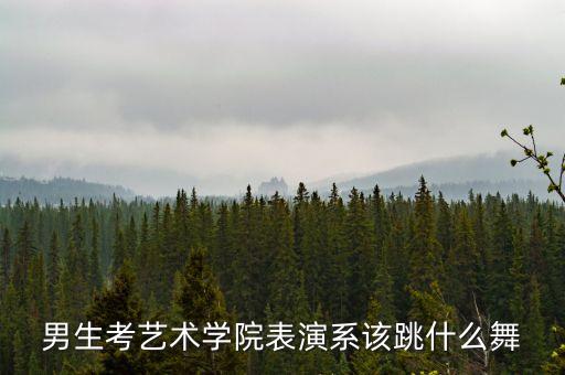 男生艺考应该跳什么舞蹈，适合艺术考生高考的男子独舞