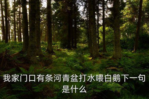 我家门口有条河青盆打水喂白鹅下一句是什么