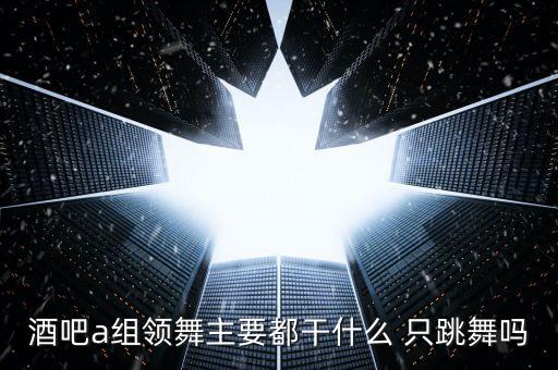 酒吧a组领舞主要都干什么 只跳舞吗
