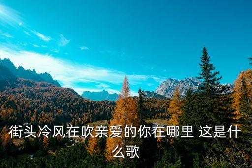广场场亲爱的你在哪里，街头冷风在吹亲爱的你在哪里 这是什么歌