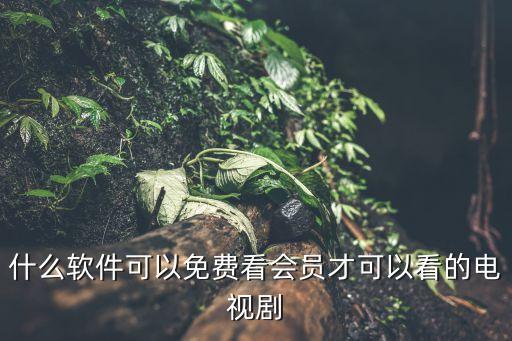 什么软件可以免费看会员才可以看的电视剧