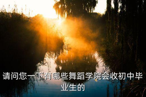 初中毕业可以上的舞蹈学校女生，我有个妹子刚初中毕业 想学舞蹈请推荐个学校啊