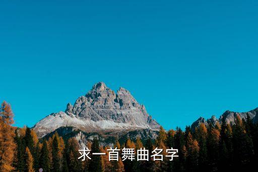 求一首舞曲名字