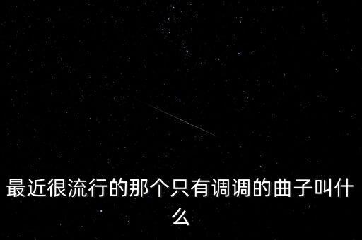 最近很流行的那个只有调调的曲子叫什么