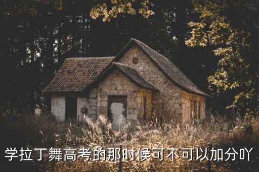 学什么舞高考加分吗，学拉丁舞高考的那时候可不可以加分吖
