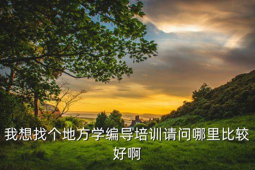 我想找个地方学编导培训请问哪里比较好啊