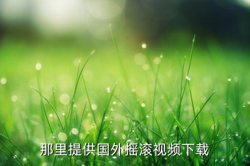 那里提供国外摇滚视频下载