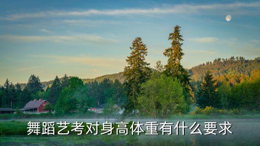 舞蹈艺考对身高体重有什么要求