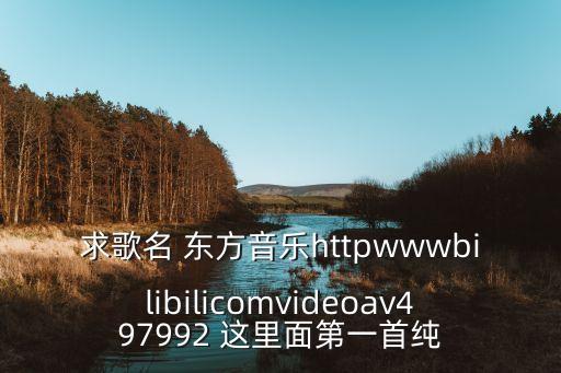 求歌名 东方音乐httpwwwbilibilicomvideoav497992 这里面第一首纯