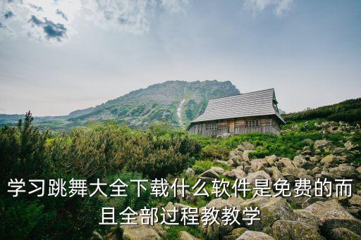 学习跳舞大全下载什么软件是免费的而且全部过程教教学