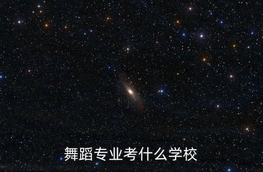 舞蹈专业考什么学校