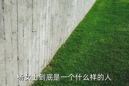 杨女士到底是一个什么样的人