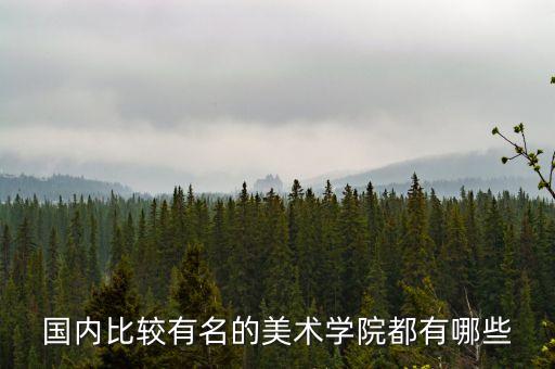 国内比较有名的美术学院都有哪些