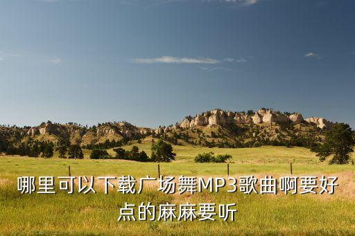 哪里可以下载广场舞MP3歌曲啊要好点的麻麻要听
